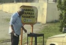 “Mangal yapmak yasaktır” tabelasının dibinde mangal keyfi